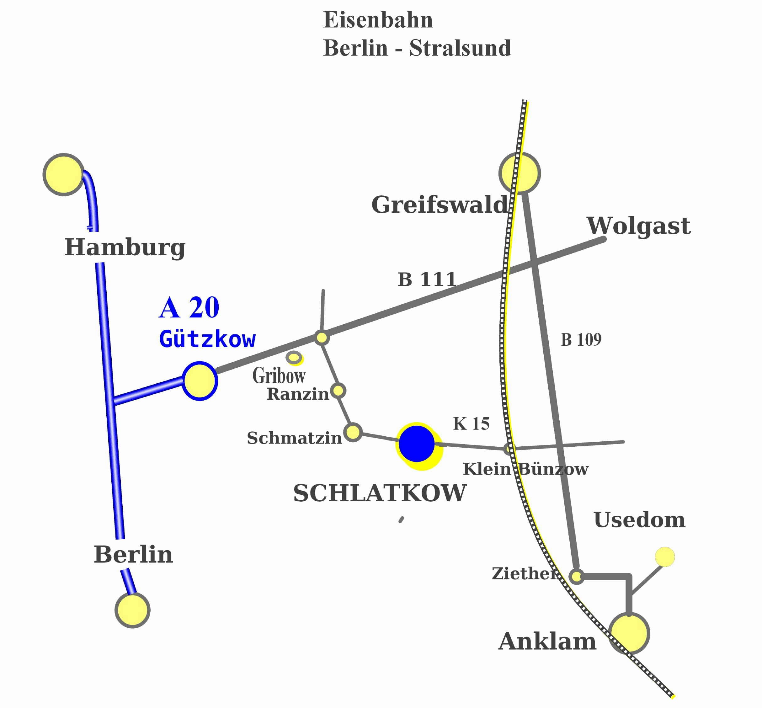 Zeichnung Anfahrt Zuschnitt mit Eisenbahn 203